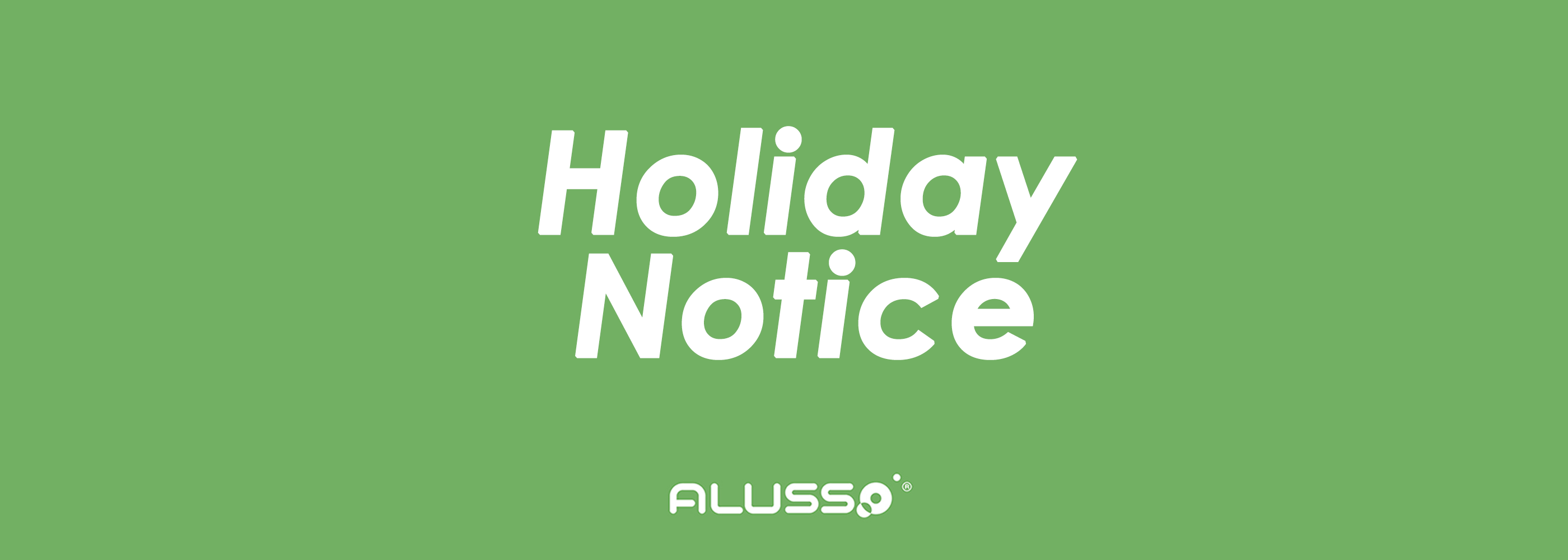 Holiday Notice For The Coming Worker's Day - ALUSSO LIGHTING