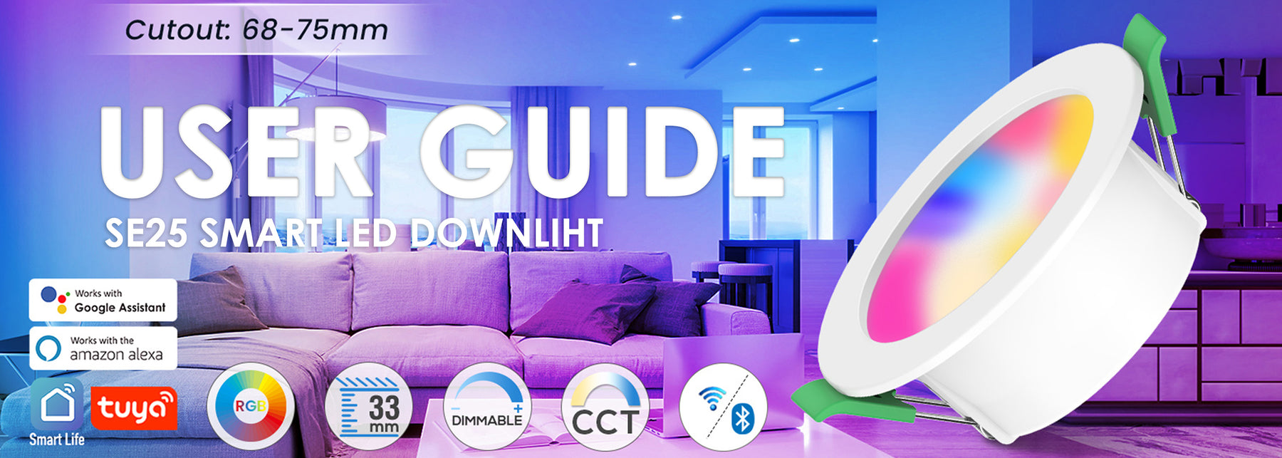 user guide for alusso smart led downlight SE25