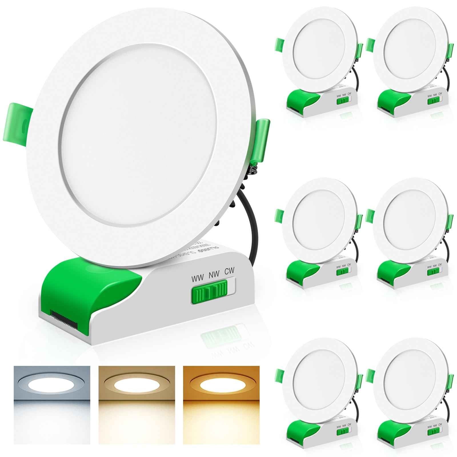 10W LED CCT Dimmable Downlight, Cutout 90-105mm, IP44/IP65 Rated, 6 Pack with External Driver - ALUSSO LIGHTING