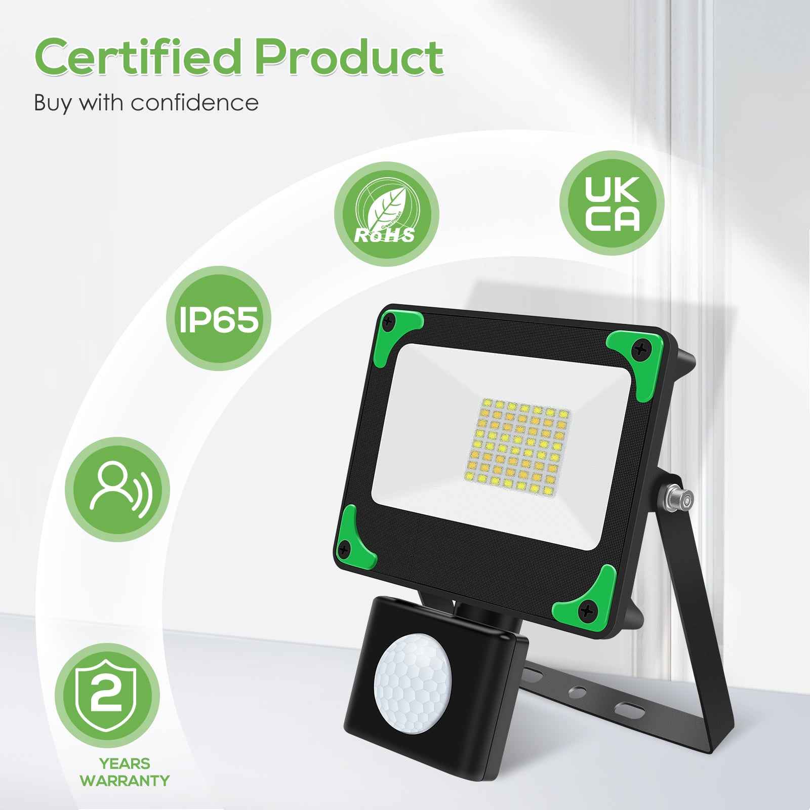 Motion Sensor Outdoor Security Light LED Floodlights with Remote Control IP65 - ALUSSO LIGHTING