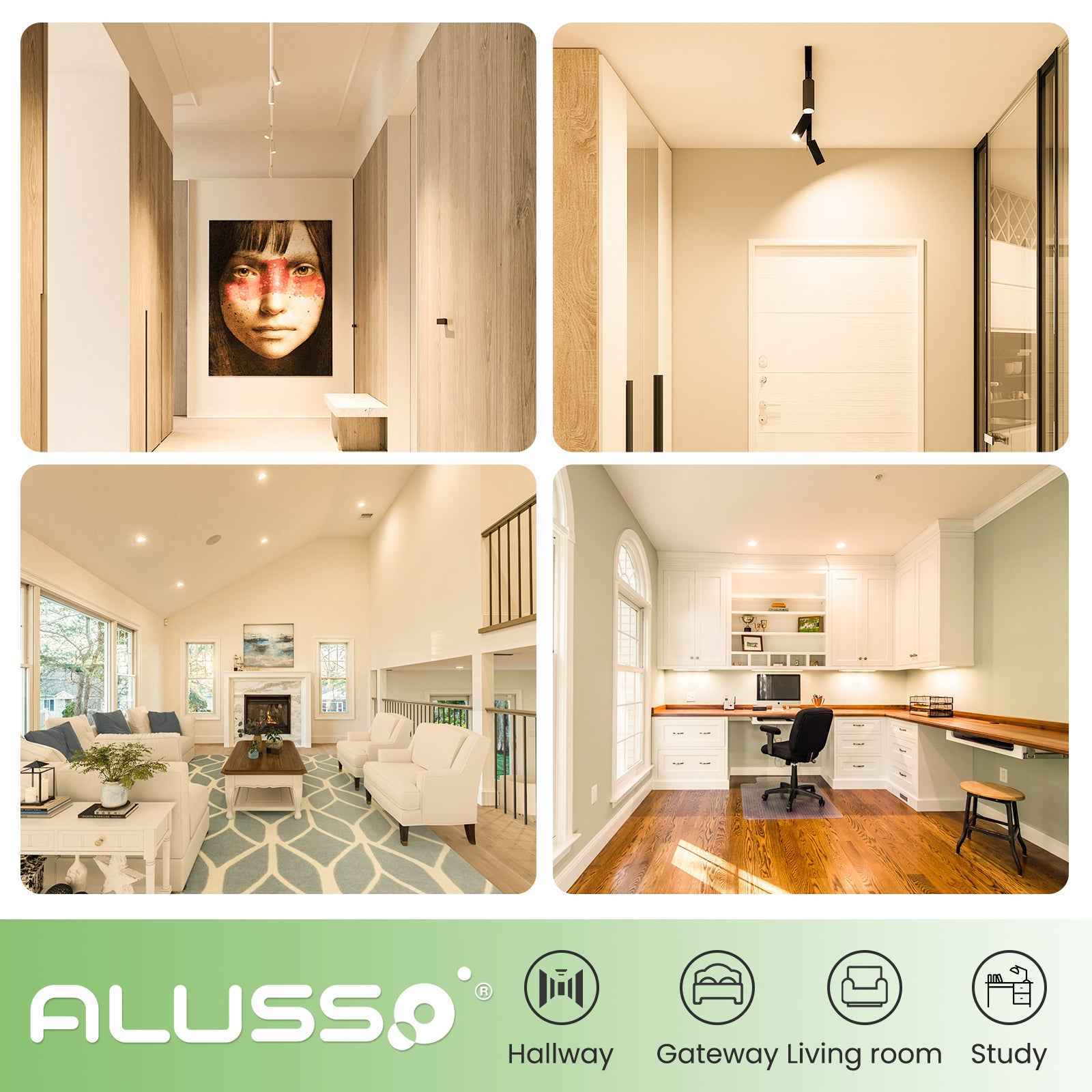 5W GU10 LED Glass Bulbs 36°/120° Beam Angle 2700K Warm White Pack of 12 - ALUSSO LIGHTING