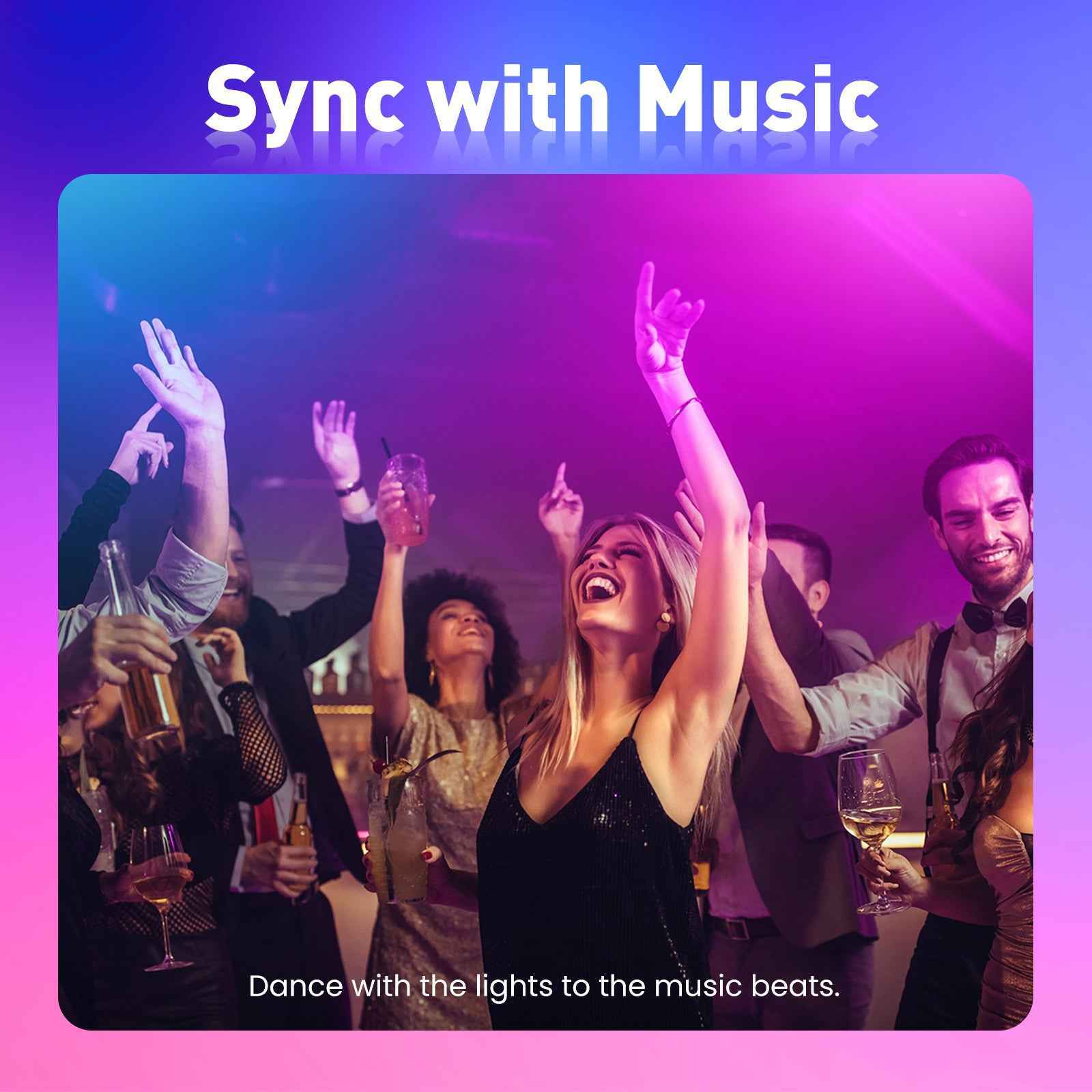 WIFI 6W Smart RGB LED Downlights, 68-75mm Cutout, White & Nickel Frame, 4 Pack, IP54