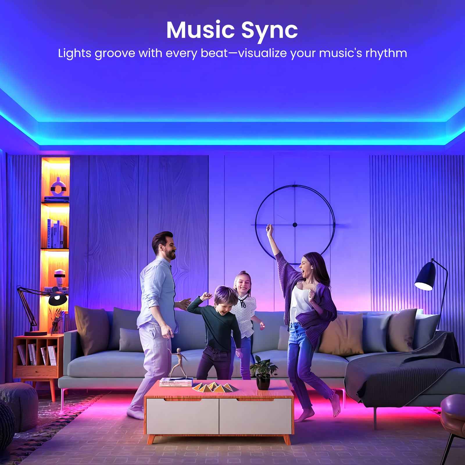 5M Smart LED Strip Light RGBIC+CCT Multicolour Wifi & Bluetooth Control for Alexa - ALUSSO LIGHTING