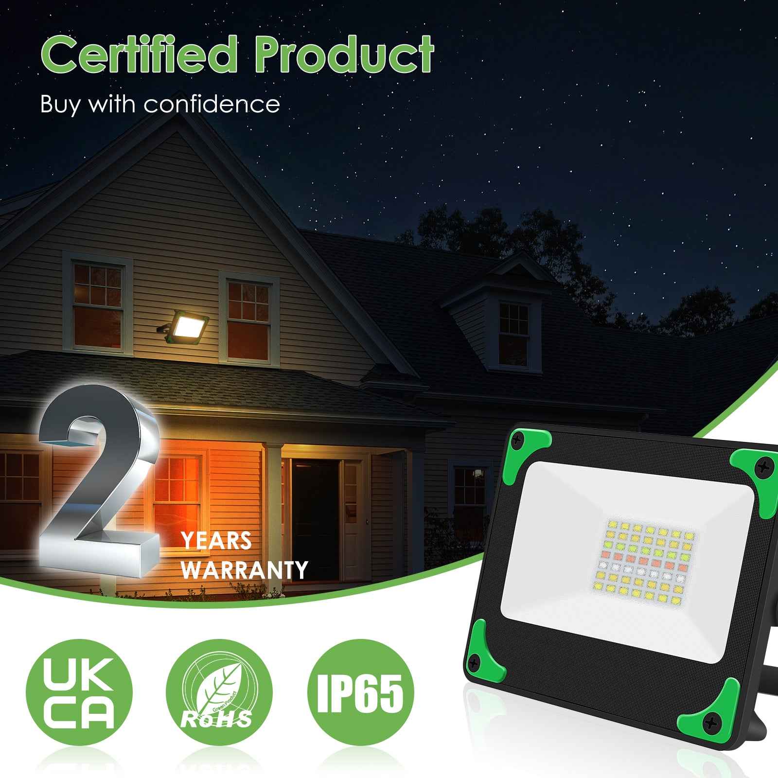 LED Floodlight Outdoor 15W Smart RGB Colour Changing Dimmable Atmosphere Light - ALUSSO LIGHTING