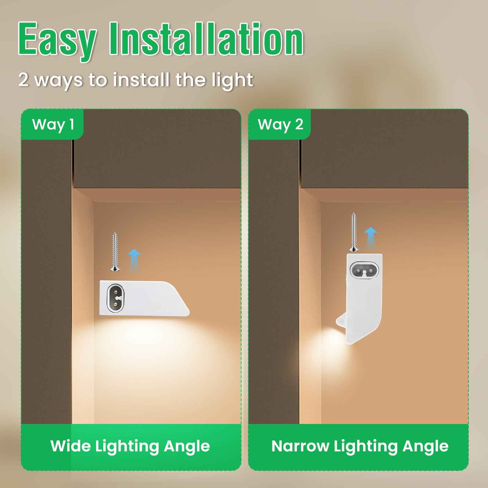 21'' LED Under-Cabinet Lighte 8W 3CCT Swivel 2pcs Linkable Kitchen Ceiling Light