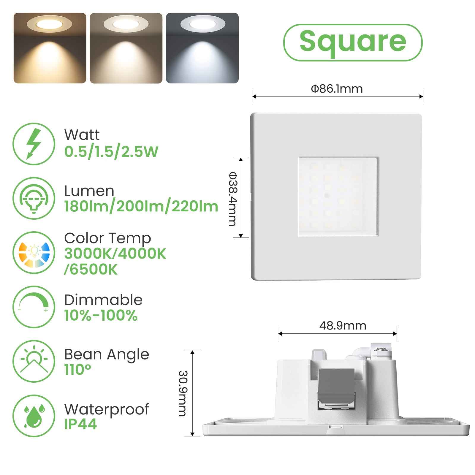 6X LED stair light stair lighting stair lamp step light step lamp - ALUSSO LIGHTING