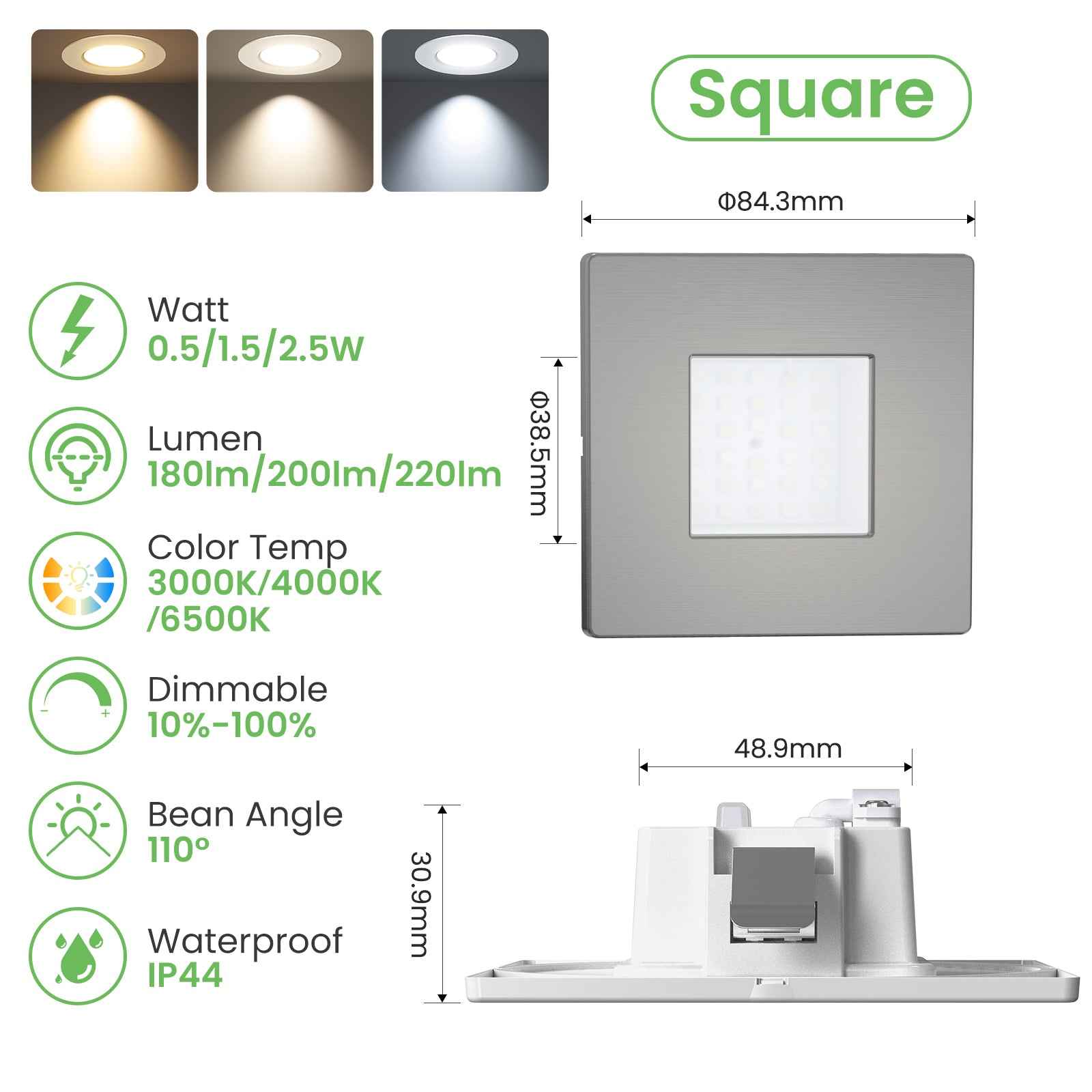 6X LED stair light stair lighting stair lamp step light step lamp - ALUSSO LIGHTING