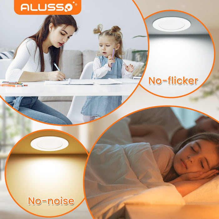 6 Pack 4W 55-68mm Cutout Nickel Ultra Slim LED Downlight 3CCT Dimmable IP44