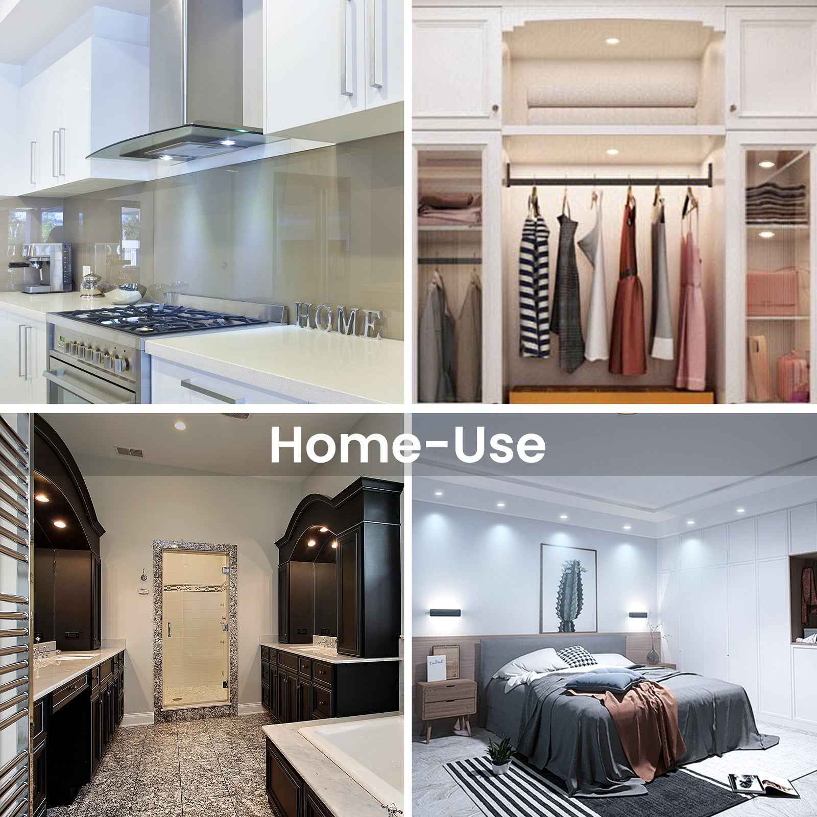 Upgraded 12V-24V RV 4W LED Recessed Spotlight 3CCT, IP44, Cutout 55-58mm, 6 Pack, White / Nickel - ALUSSO LIGHTING