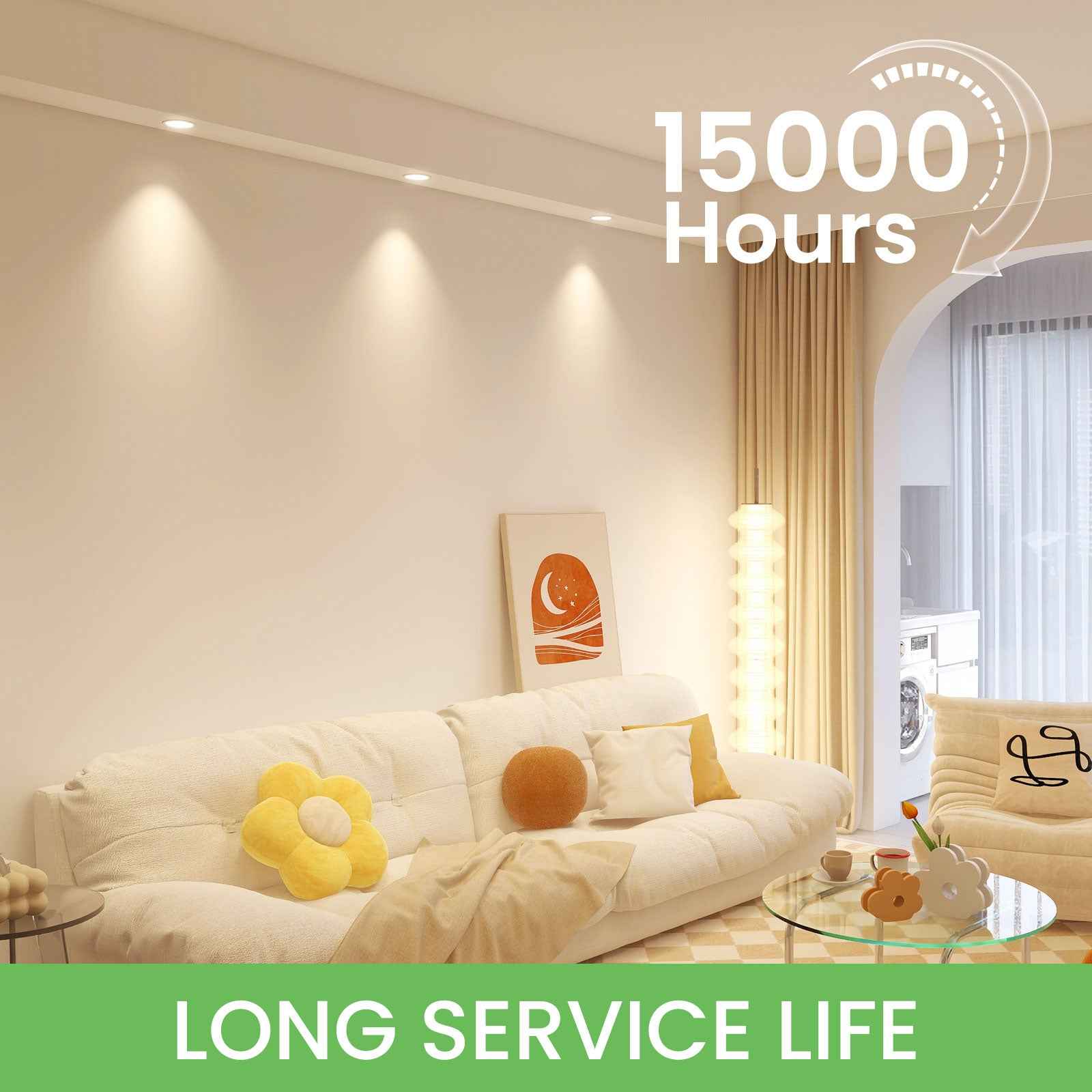 5W GU10 LED Glass Bulbs 36°/120° Beam Angle 2700K Warm White Pack of 12 - ALUSSO LIGHTING