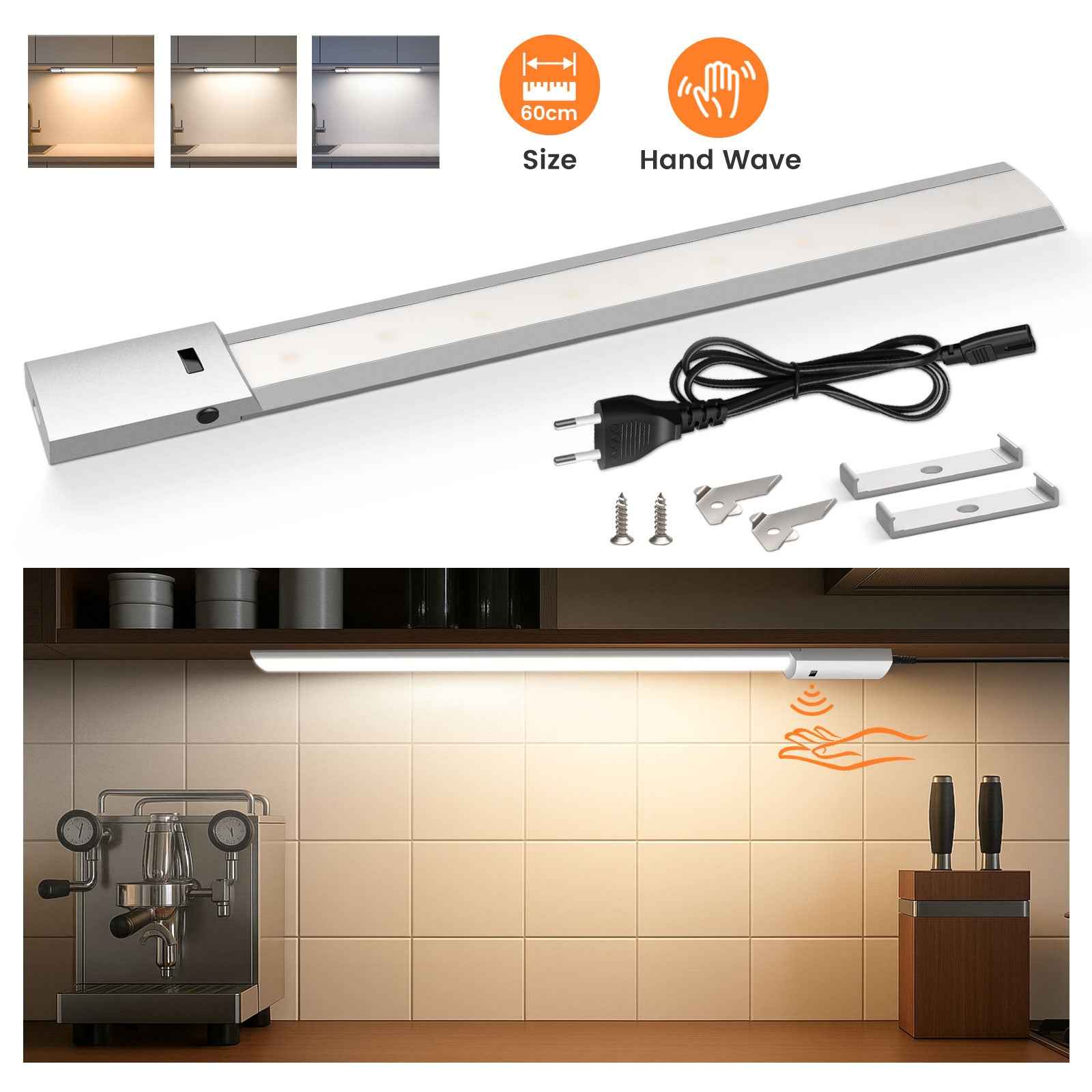 LED under-cabinet light 24'' IR sensor light strip cabinet light kitchen lighting