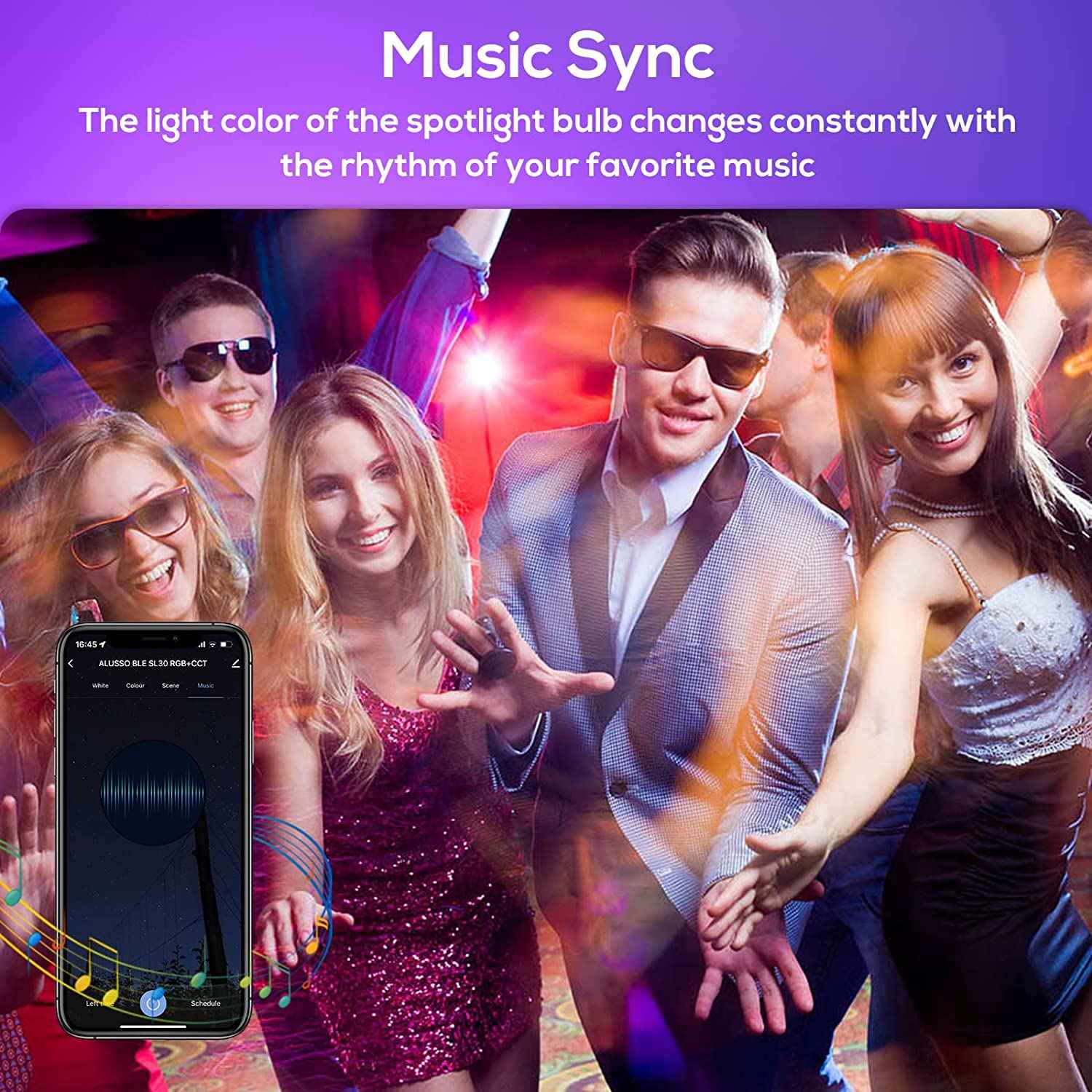 WiFi 10W Smart A60 E27 LED Bulbs, 240° Beam Angle, RGB CCT Dimmable, 4 Pack, Alexa Google Home App Control - ALUSSO LIGHTING