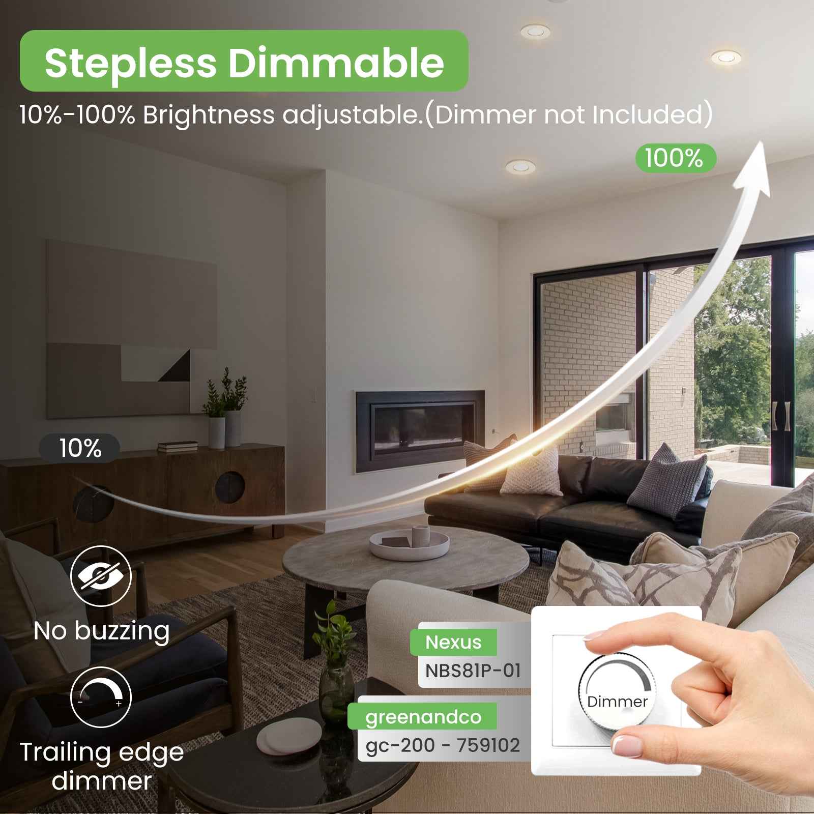 6W ∅50mm LED Module Replacement for GU10 MR16, Tri-Color, Dimmable, 60°/120° Beam Angle, IP44, 6 PACK - ALUSSO LIGHTING