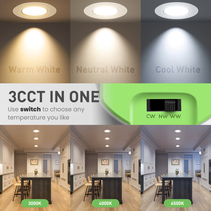 Recessed LED Ceiling Light Fire Rated Spotlight IP65 Dimmable Downlights 6W