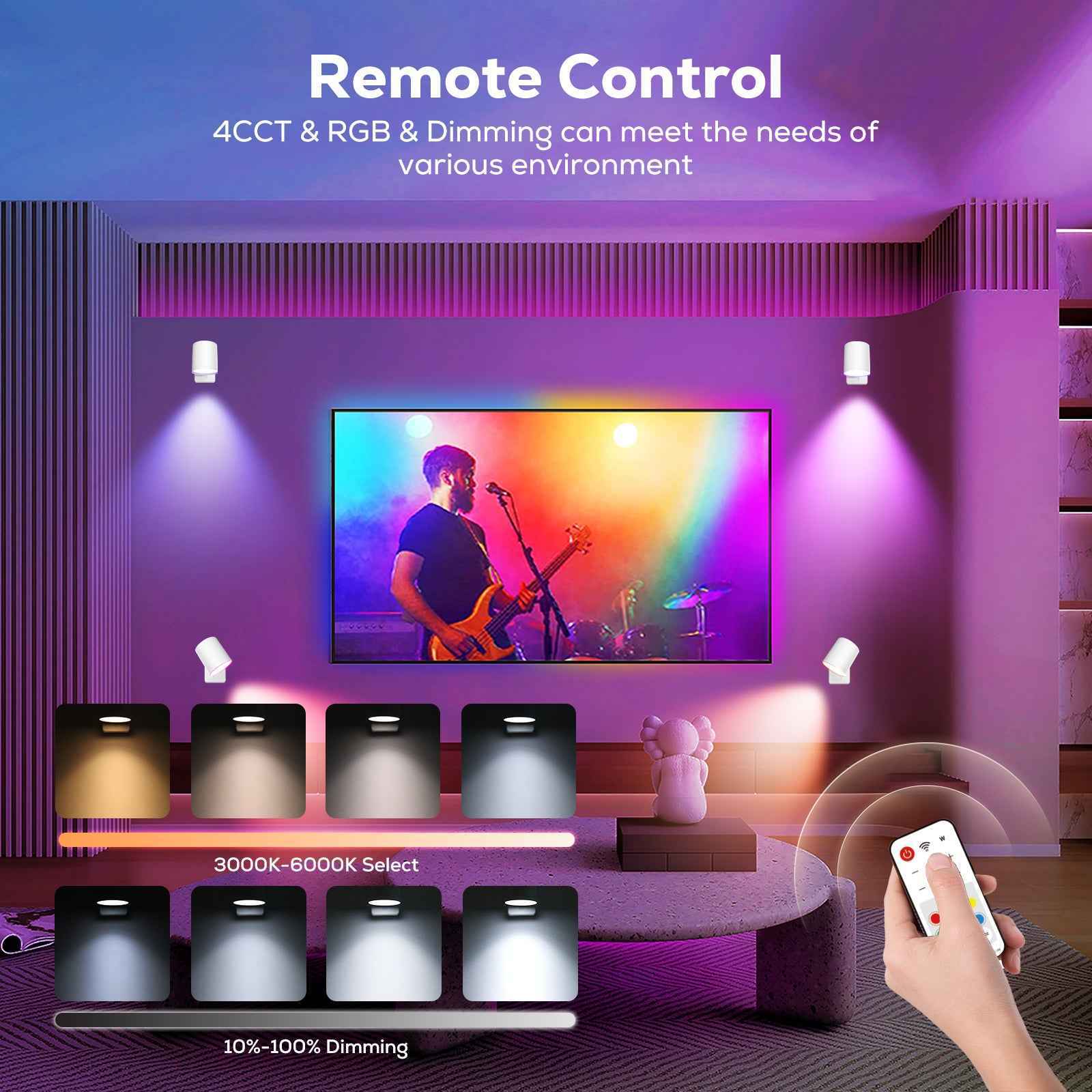 Dimmable LED wall lamp RGBCW wall light Touch reading lamp Night light USB rechargeable - ALUSSO LIGHTING