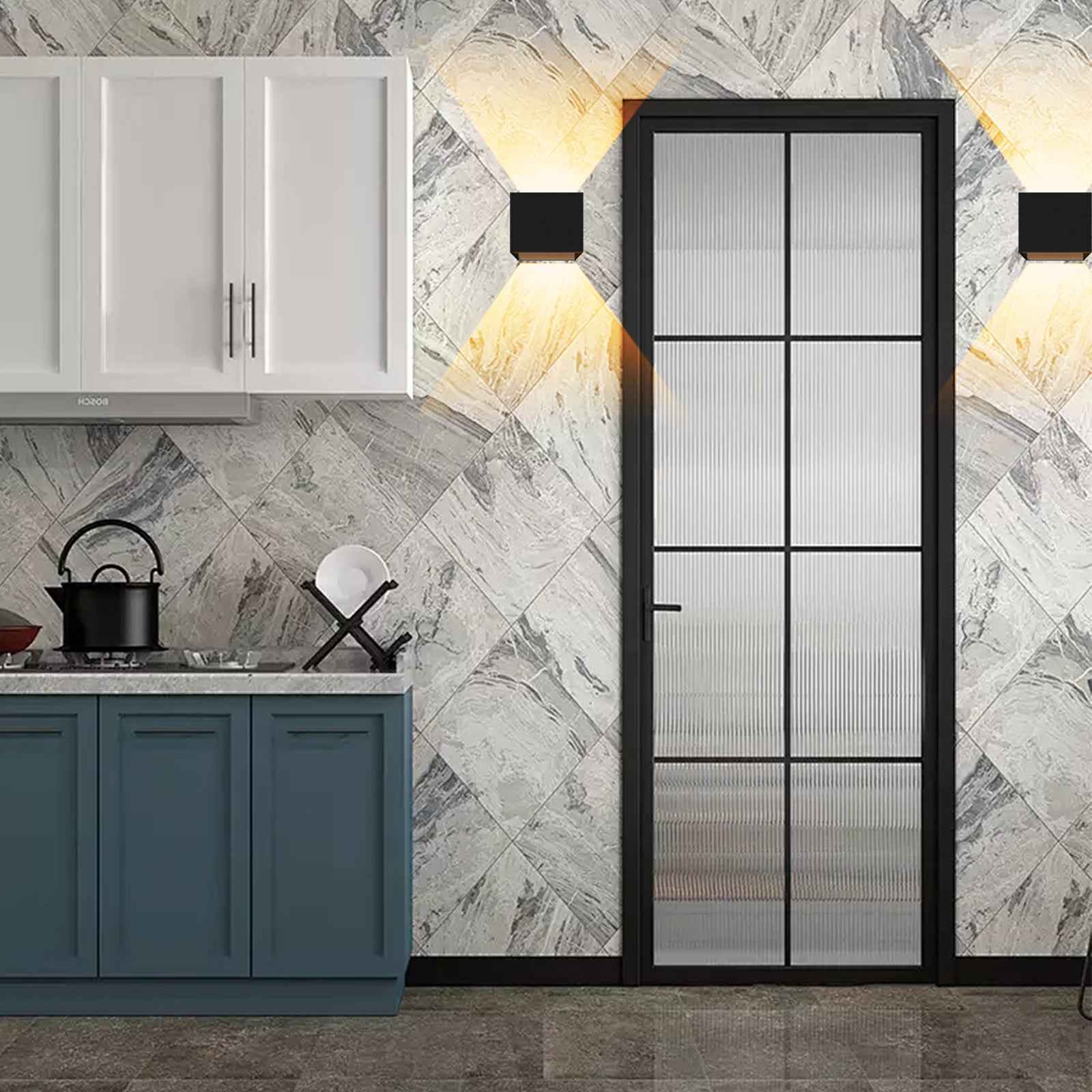 4W Cube LED Wall Lamp CCT Wall Lamp Up Down Indoor Battery Spotlight with Sensor 2PACK - ALUSSO LIGHTING