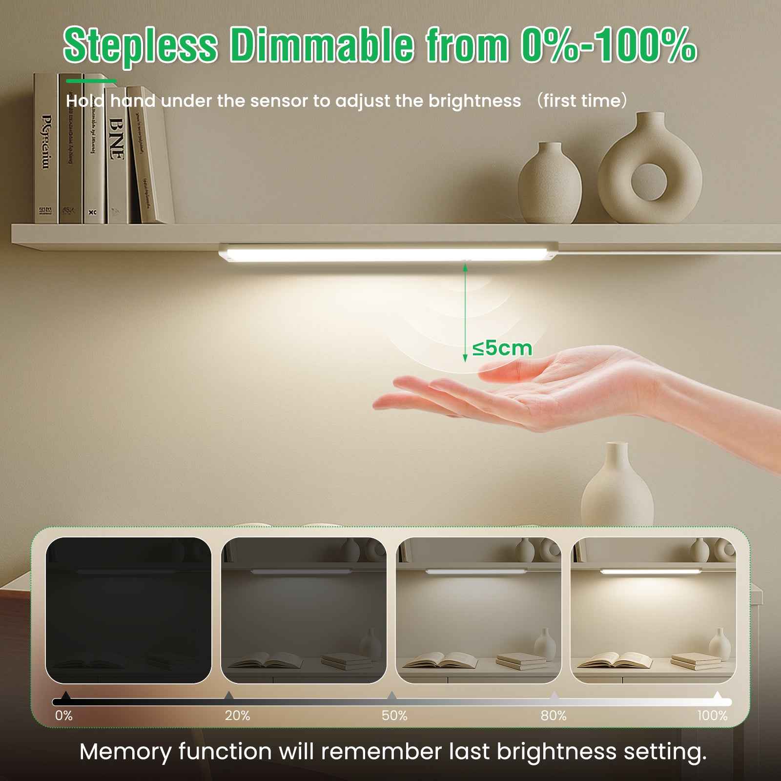 ALUSSO LED under-cabinet light with hand motion sensor 6W 450lm ceiling light 2 Pack - ALUSSO LIGHTING