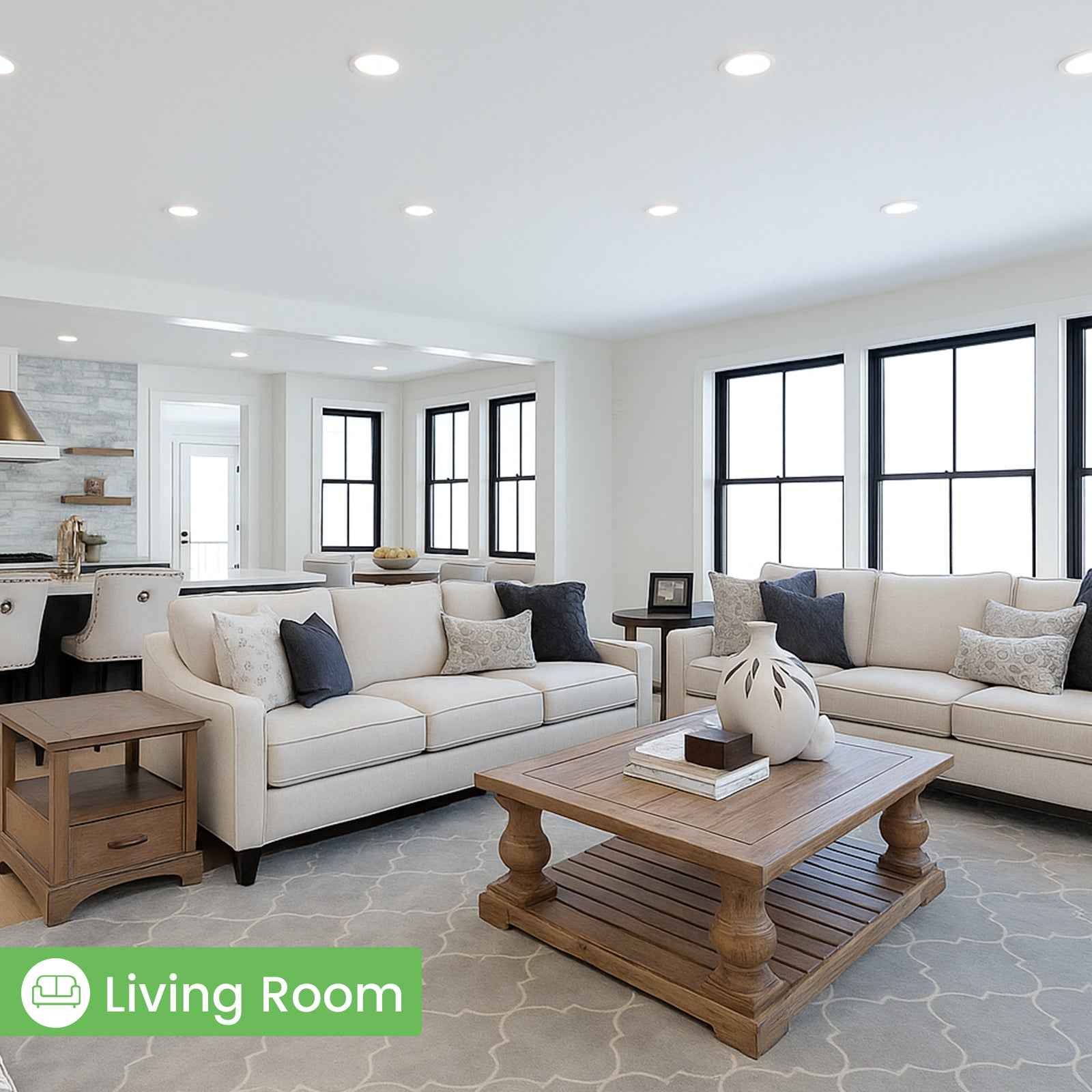 5W LED Recessed Spotlight 70-80mm Night Light 430lm Dimmable 3CCT White Indoor Lamp 6-Pack - ALUSSO LIGHTING