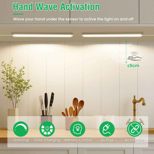 ALUSSO LED under-cabinet light with hand motion sensor 6W 450lm ceiling light 2 Pack - ALUSSO LIGHTING