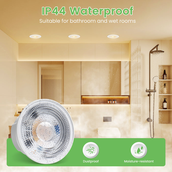 LED Module Flat Bulb GU10 230V MR16  3000K for Recessed Spotlight Lamp Set 6PACK