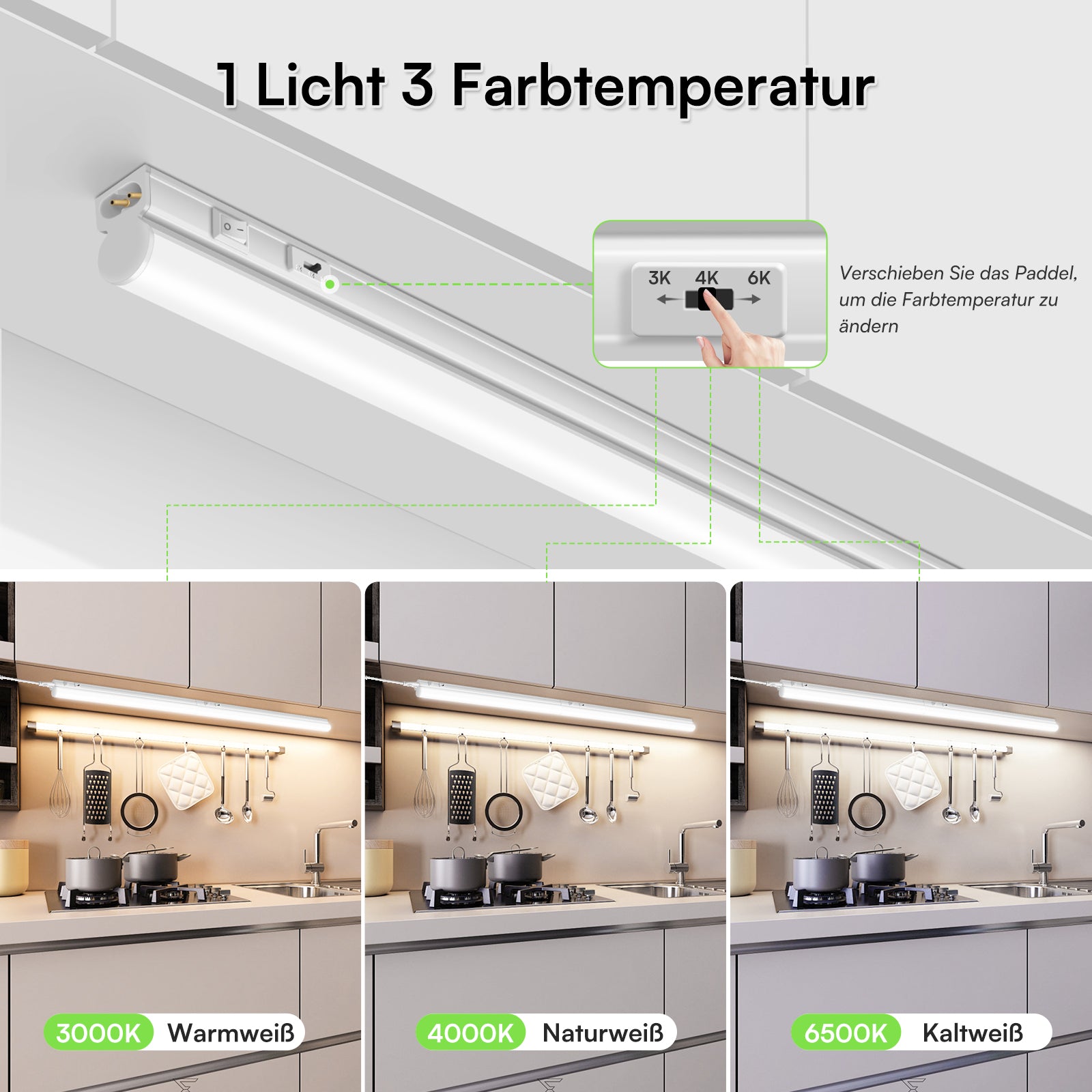 2x LED under-cabinet lights , 58/88cm, kitchen under -cabinet lamps, 230V, furniture lights, kitchen, CE certified