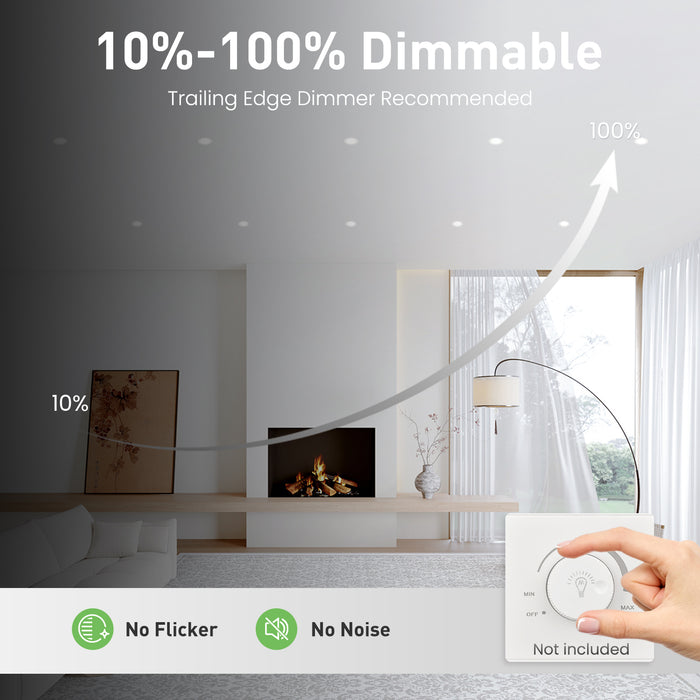 Recessed LED Ceiling Light Fire Rated Spotlight IP65 Dimmable Downlights 6W