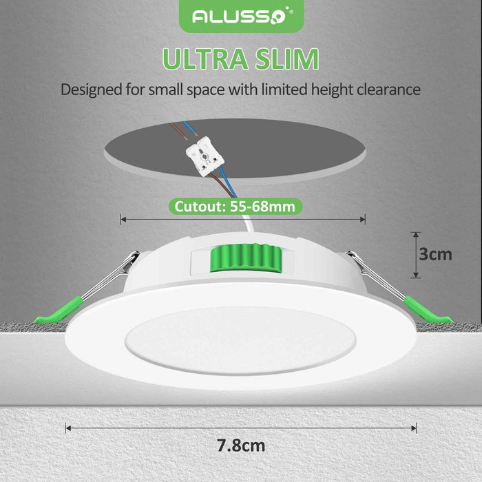 Downlight Frame Color Ultra Slim Colour Changeable LED Downlight Dimmable IP44 White Frame ...