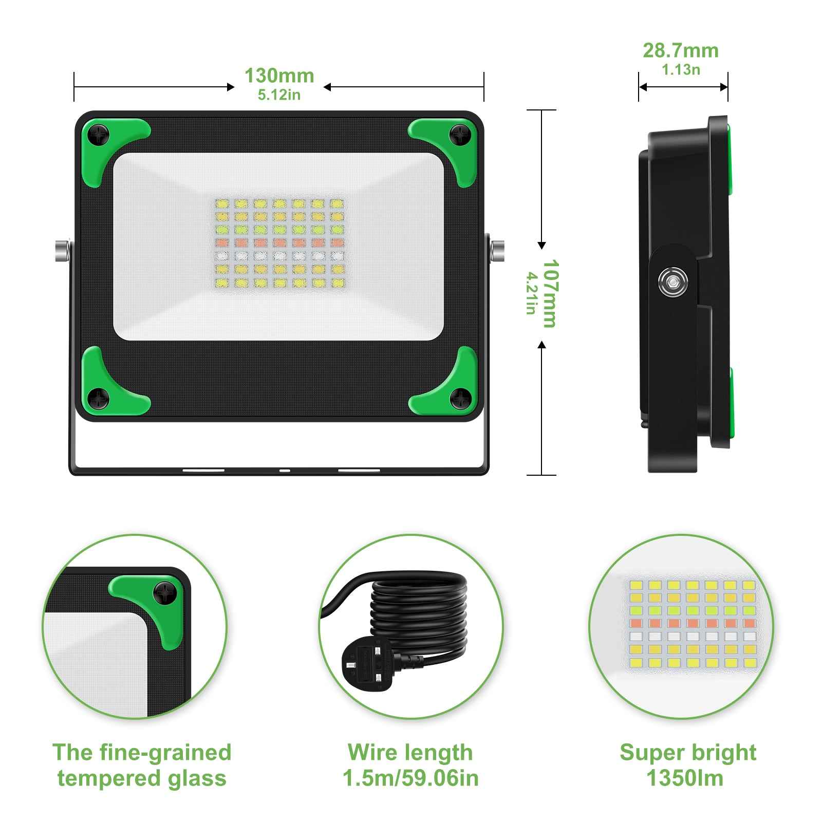 LED Floodlight Outdoor 15W Smart RGB Colour Changing Dimmable Atmosphere Light - ALUSSO LIGHTING