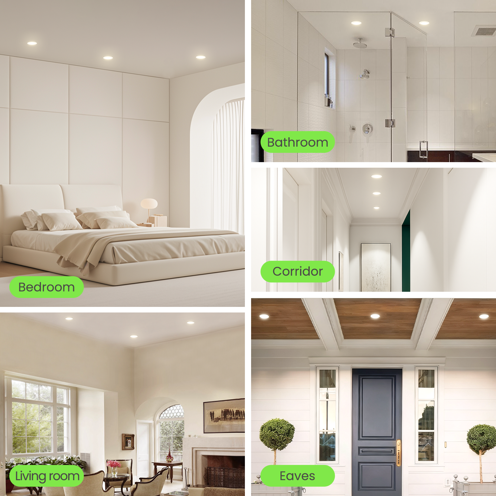 7W Dimmable CCT Ultra Slim Led Downlight Nickel ,Cutout 67-75mm, 6 Pack