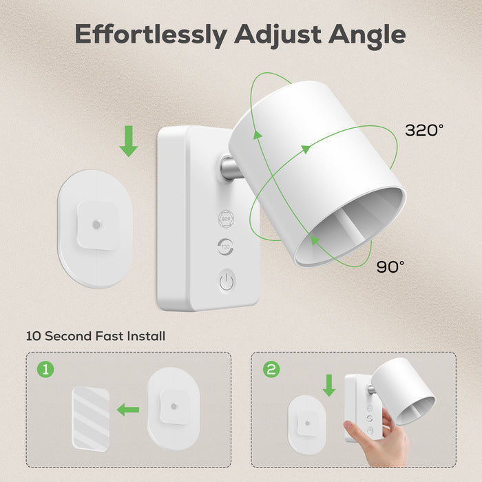 Dimmable LED wall lamp RGBCW wall light Touch reading lamp Night light USB rechargeable