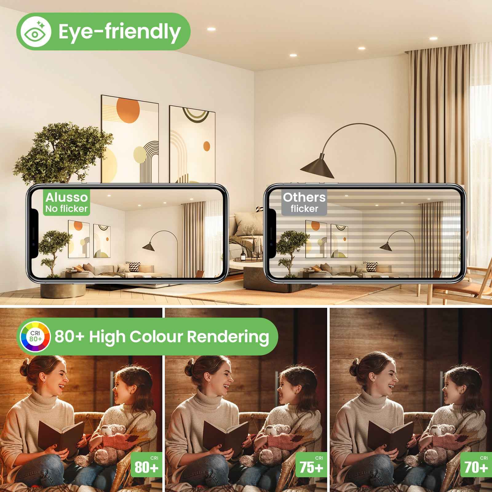 10X LED GU10 Light Bulbs 7W Warm/Natural/Cool White Dimmable Spotlight 230V 120° - ALUSSO LIGHTING