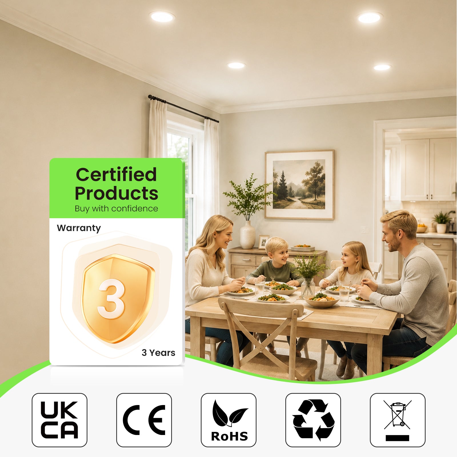 12PACK 68mm LED Recessed Ceiling Light 4W 5W Ultra Slim Downlight Flat Panel Spot 230V
