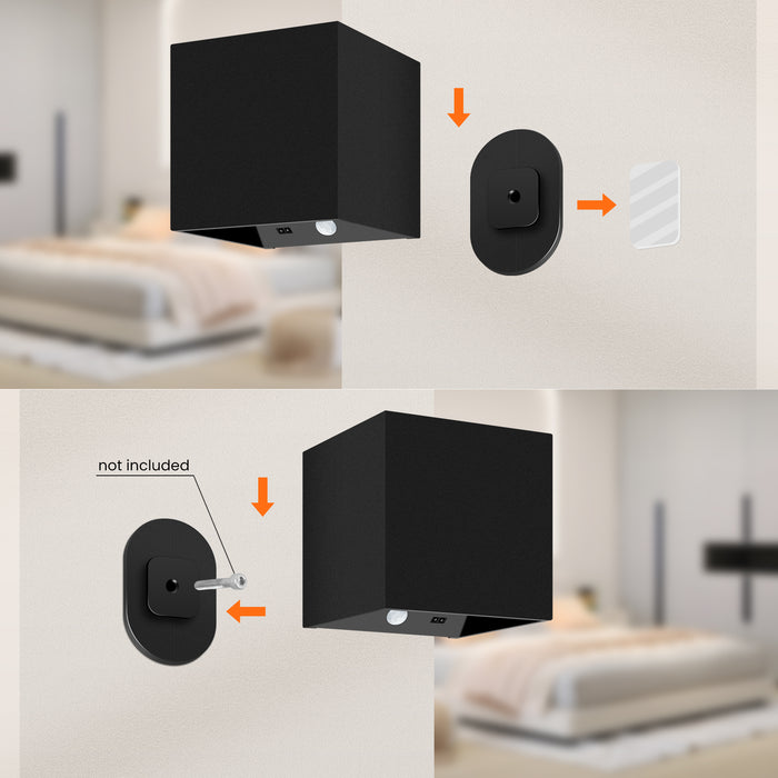 4W Cube LED Wall Lamp CCT Wall Lamp Up Down Indoor Battery Spotlight with Sensor 2PACK