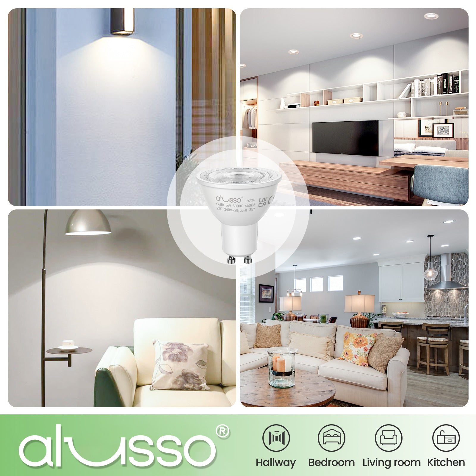 7W GU10 LED Strahler 120° Abstrahlwinkel 10er Pack