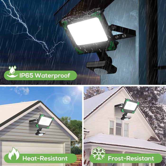Motion Sensor Outdoor Security Light LED Floodlights with Remote