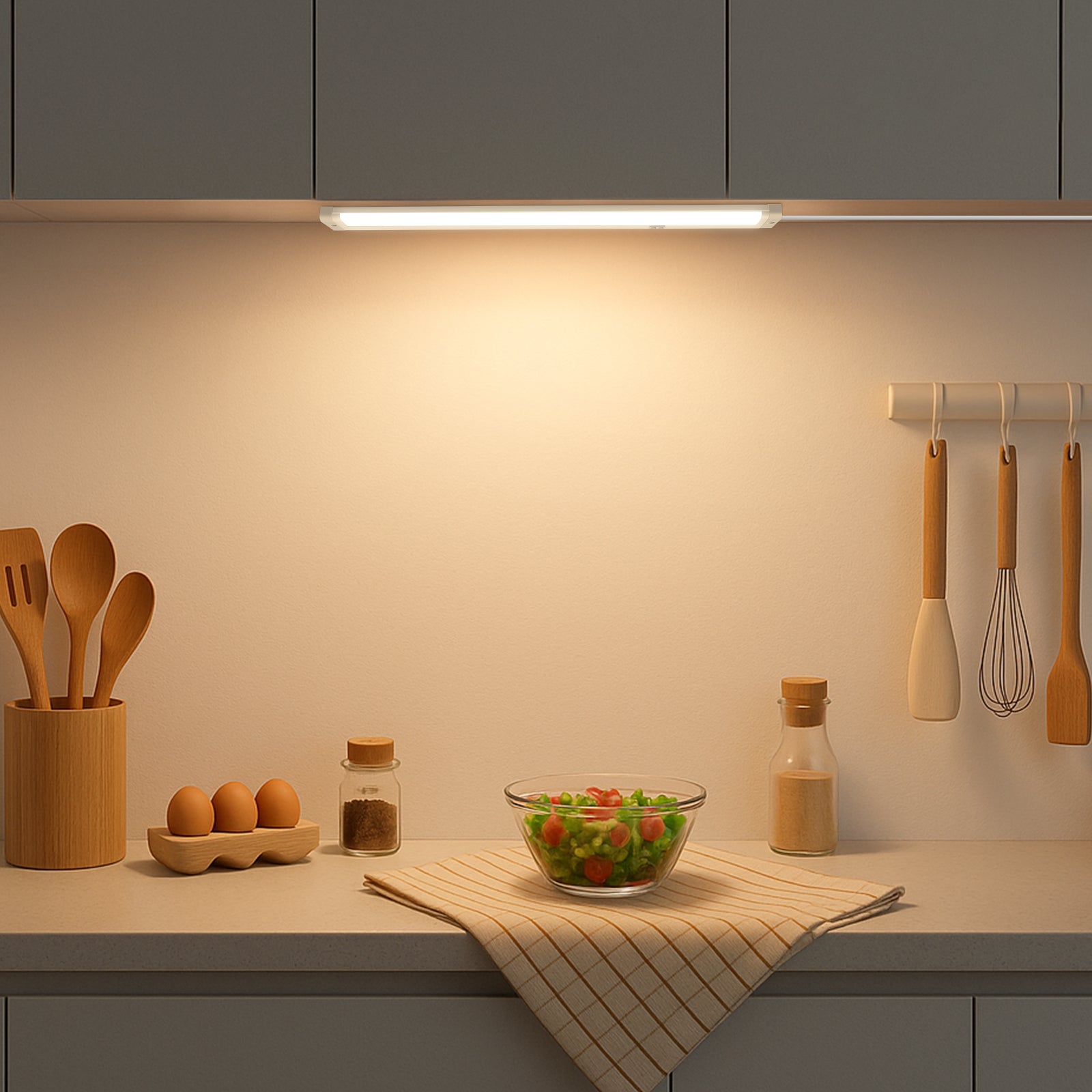 ALUSSO LED under cabinet light with hand motion sensor 6W 450lm ceiling light 2 Pack