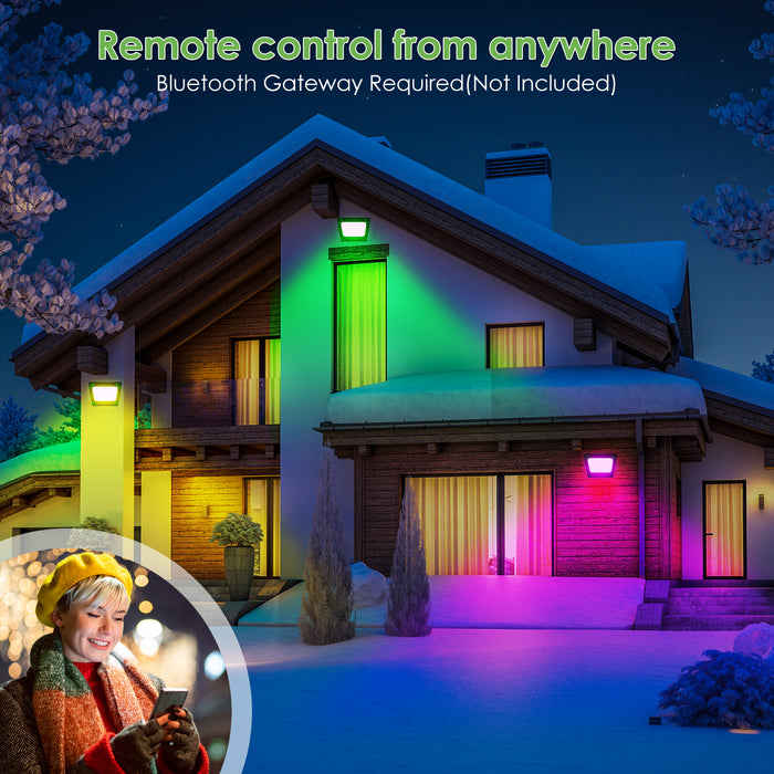 LED Floodlight Outdoor 15W Smart RGB Colour Changing Dimmable Atmosphere Light