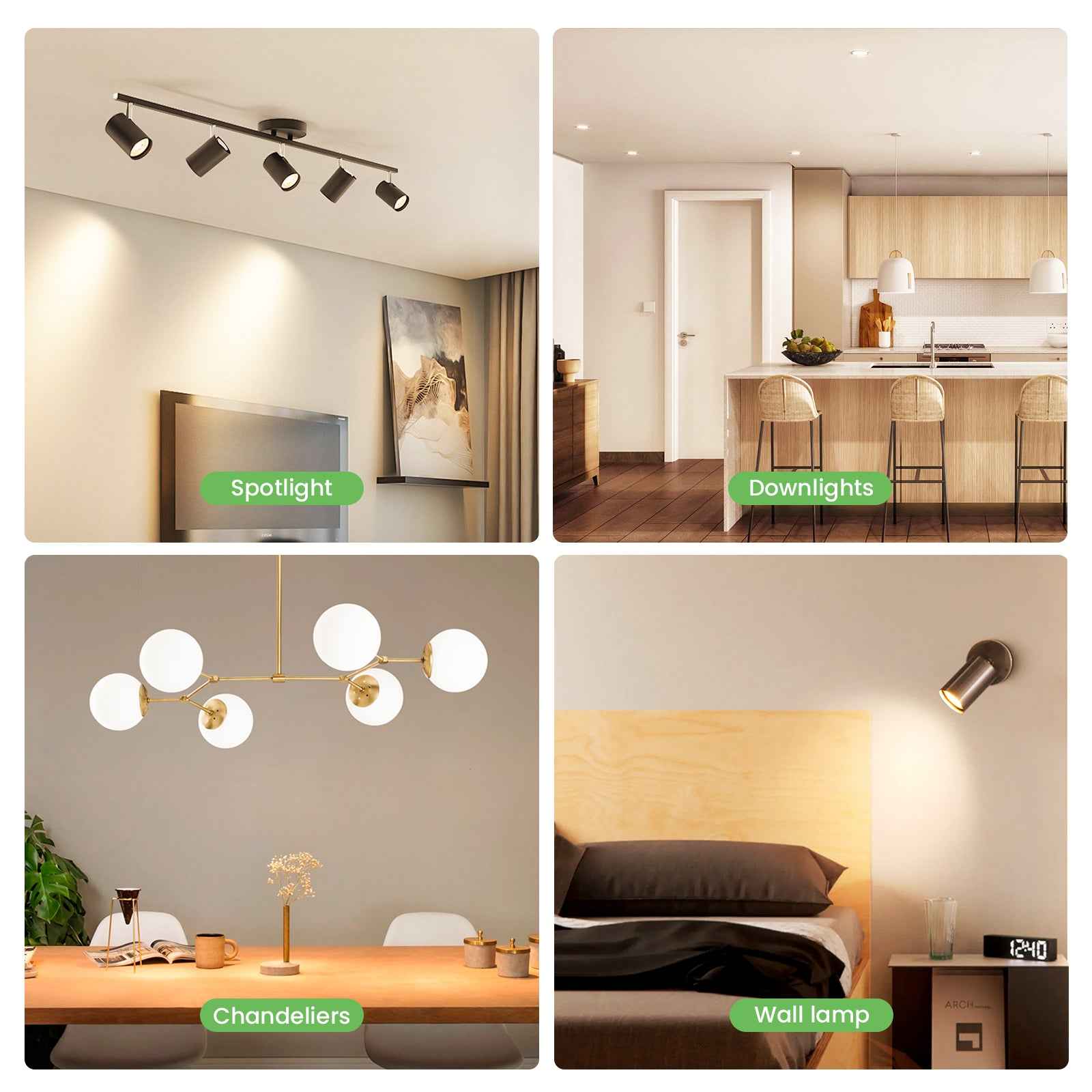 10X LED GU10 Light Bulbs 7W Warm/Natural/Cool White Dimmable Spotlight 230V 120° - ALUSSO LIGHTING