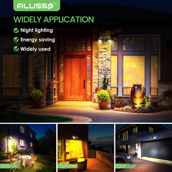25W LED Floodlight PIR Motion Sensor Outdoor Security Wall Light 2000lm IP54 1pack