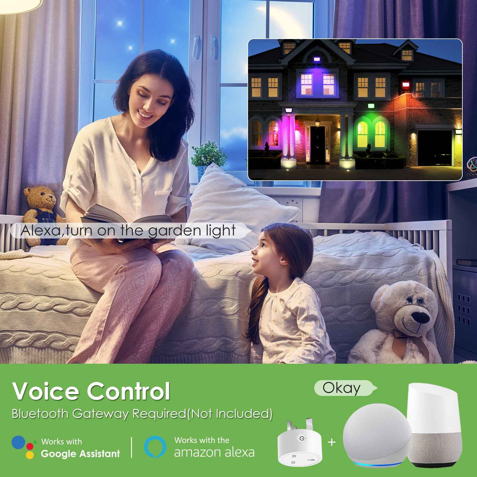 LED Floodlight Outdoor 15W Smart RGB Colour Changing Dimmable Atmosphere Light - ALUSSO LIGHTING