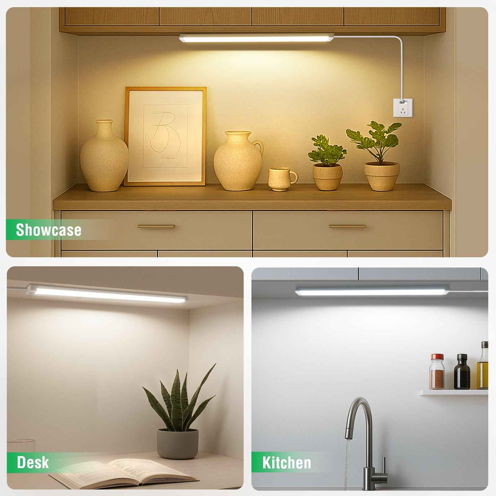 ALUSSO LED under-cabinet light with hand motion sensor 6W 450lm ceiling light 2 Pack - ALUSSO LIGHTING