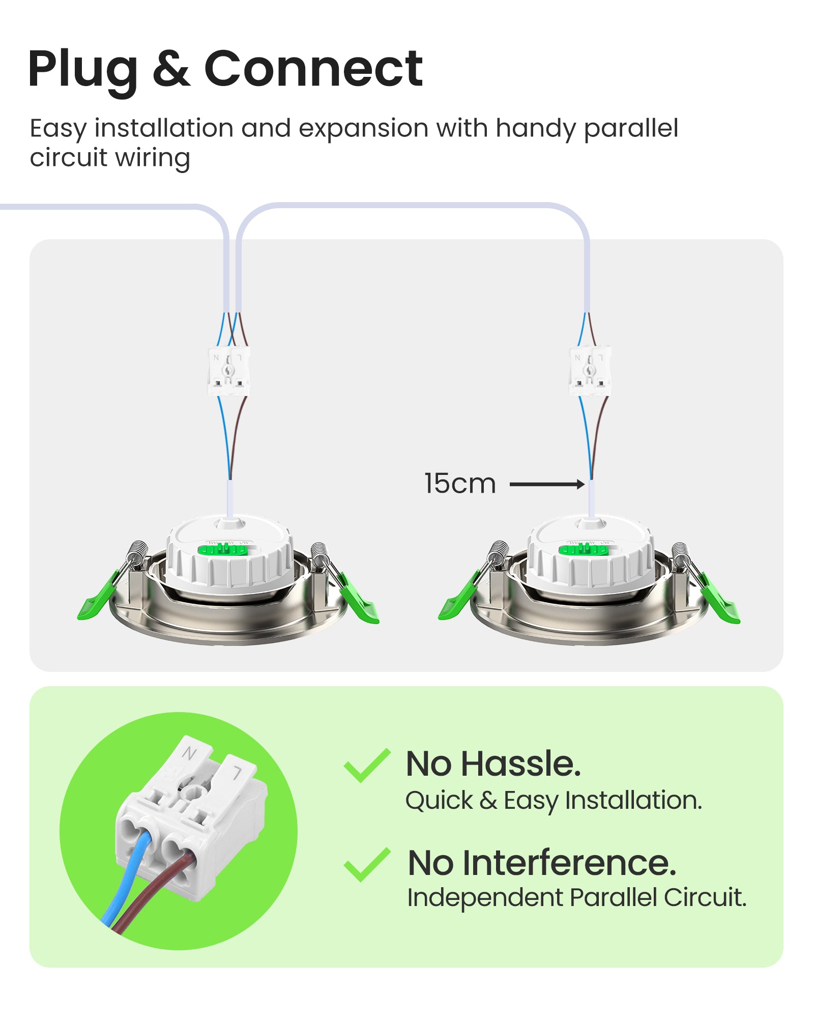 6W ∅75-78mm Swiveling Nickel Recessed Led Ceiling Lights Tilt Angle, Tri-Color, Dimmable, 60°/120° Variable Beam Angle, IP20, 6 PACK