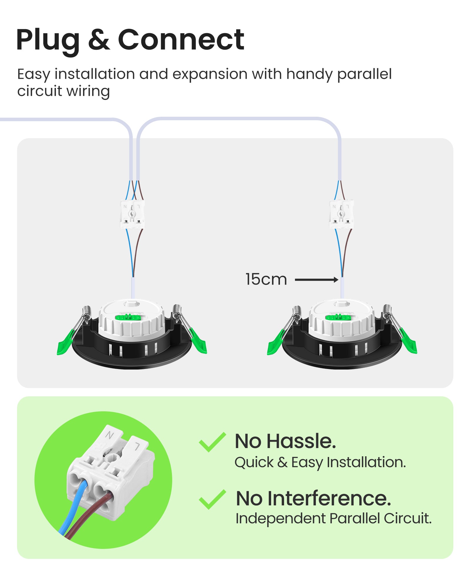 6W ∅68-75mm Black Recessed Led Ceiling Lights Flach 60°/120° Variable Beam Angle, Tri-Color, Dimmable, IP44, 6 PACK