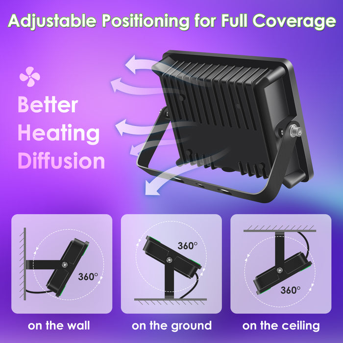 LED Floodlight Outdoor 15W Smart RGB Colour Changing Dimmable Atmosphere Light