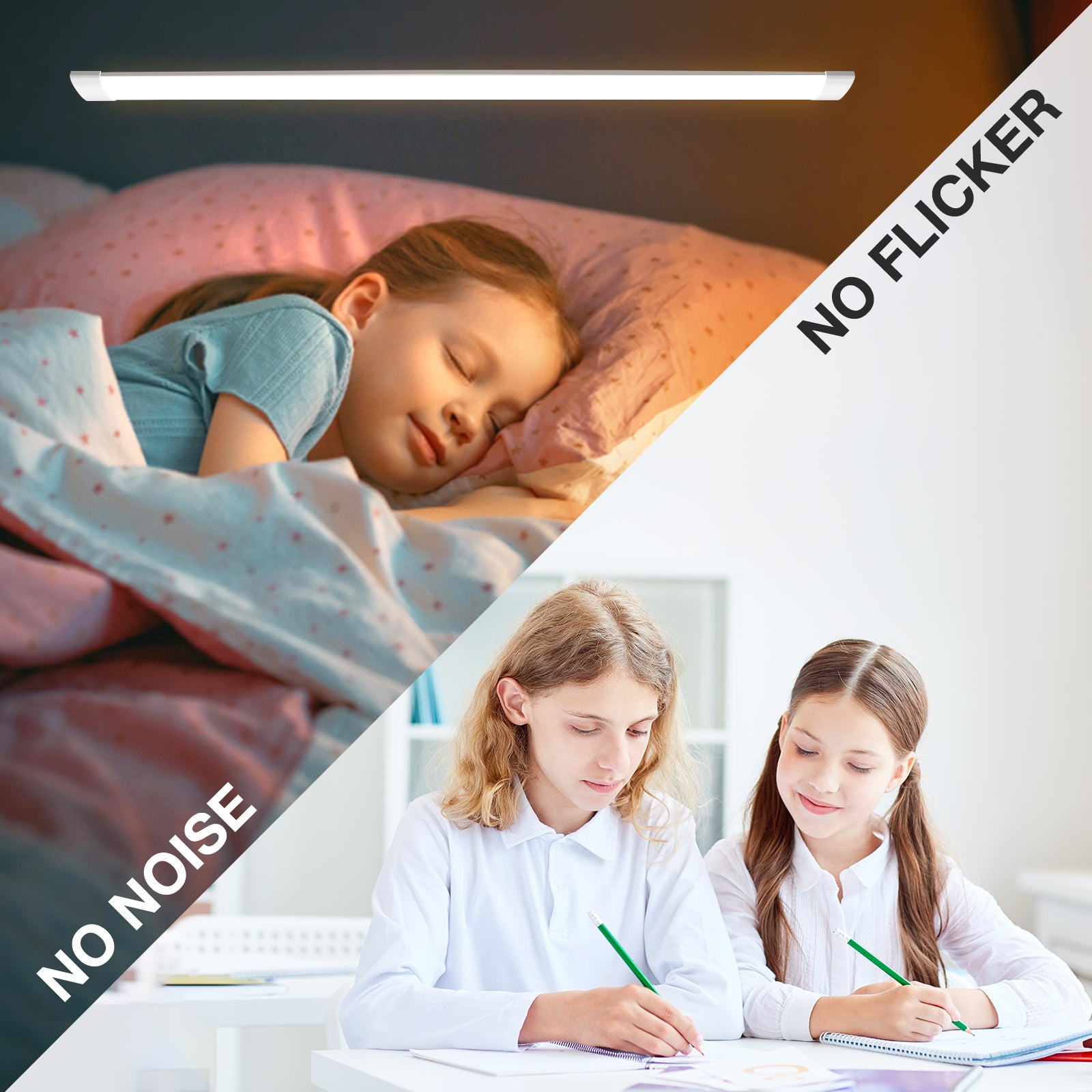 40W LED-Lichtleiste Wannenleuchte 3CCT Büro Garage Laden Tageslicht 230V 117,5CM