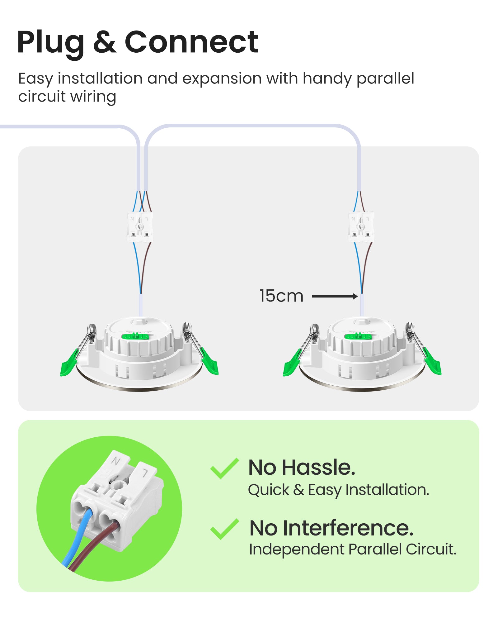 6W ∅68-75mm Nickel Recessed Led Ceiling Lights Flach 60°/120° Variable Beam Angle, Tri-Color, Dimmable, IP44, 6 PACK