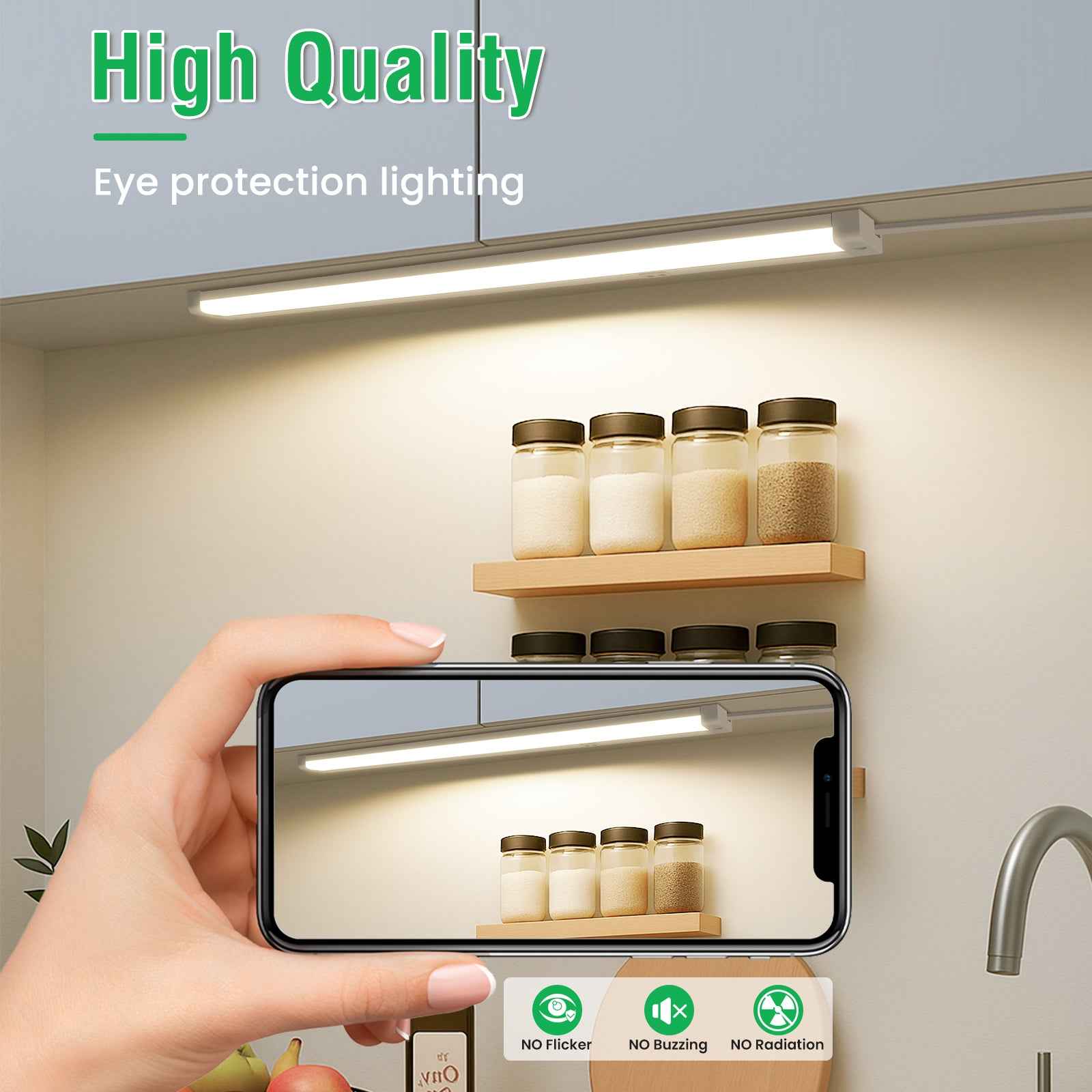 ALUSSO LED under-cabinet light with hand motion sensor 6W 450lm ceiling light 2 Pack - ALUSSO LIGHTING