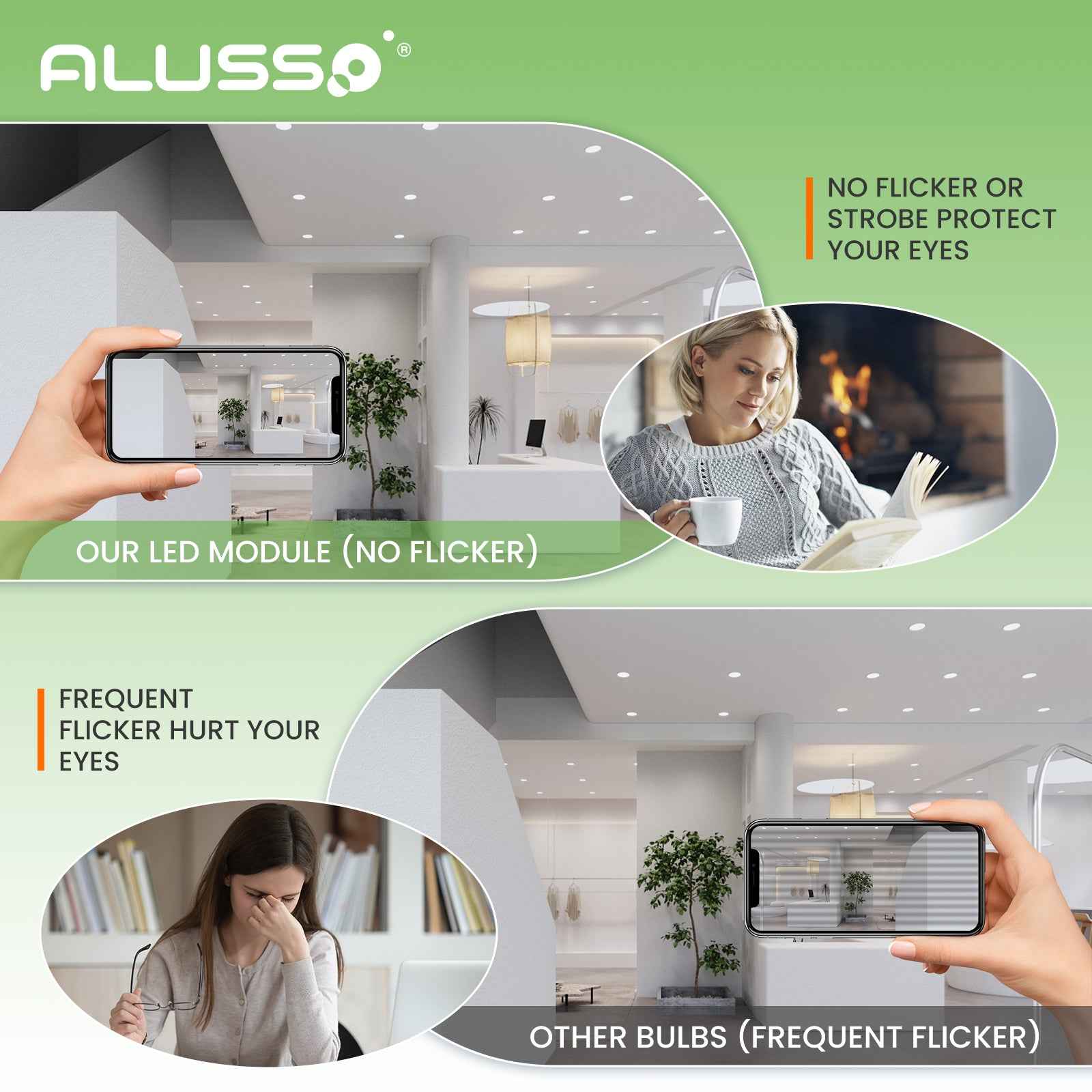 6W ∅50mm LED Module Replacement for GU10 MR16, Tri-Color, Dimmable, 60°/120° Beam Angle, IP44, 6 PACK - ALUSSO LIGHTING