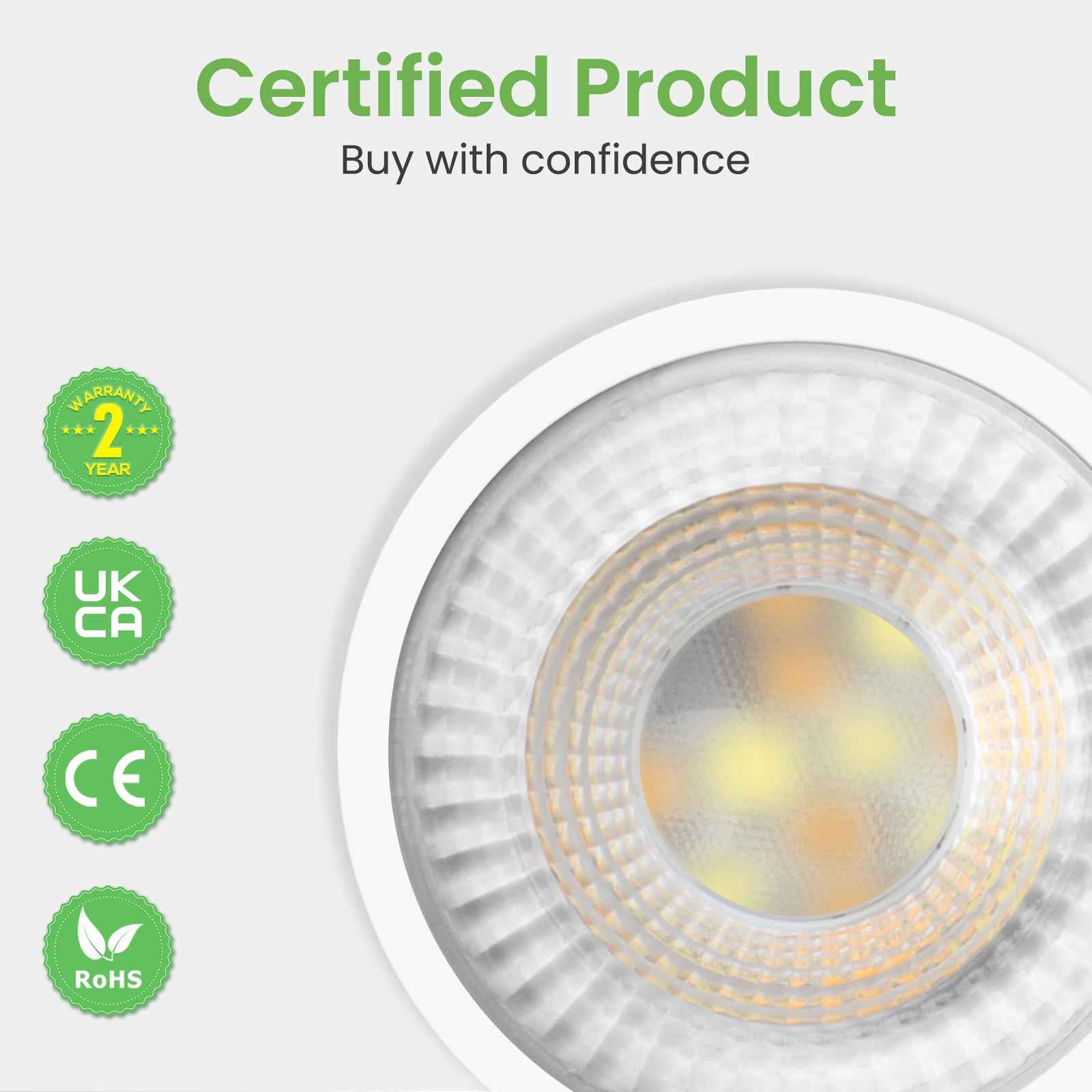 6W ∅50mm LED Module Replacement for GU10 MR16, Tri-Color, Dimmable, 60°/120° Beam Angle, IP44, 6 PACK - ALUSSO LIGHTING