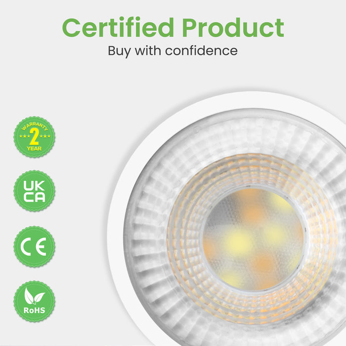 6W ∅50mm LED Module Replacement for GU10 MR16, Tri-Color, Dimmable, 60°/120° Beam Angle, IP44, 6 PACK